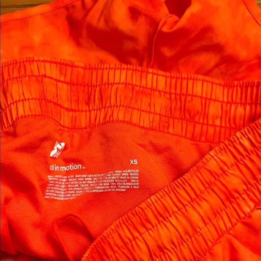 All in Motion Bright Orange Athletic Shorts